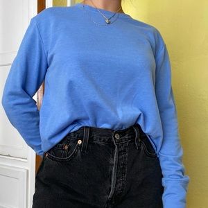 Blue (Periwinkle Blue) Cropped Sweater